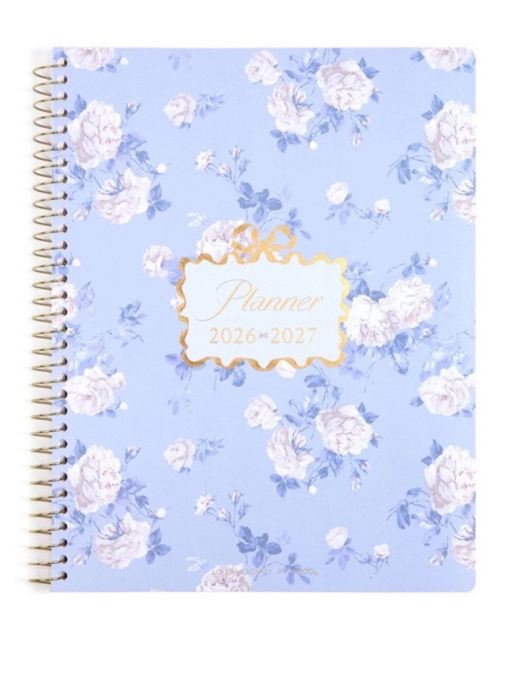 LoveShackFancy Student Blue Floral Planner 2026–2027 8.5"x 11"